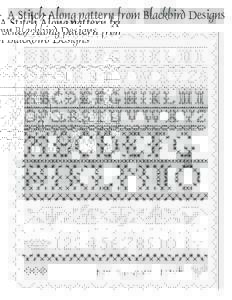 A Stitch Along pattern from Blackbird Designs  Symbol T  3