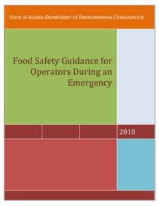 Food Safety Guidance for Operators During an Emergency