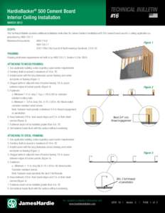 HardieBacker® 500 Cement Board Interior Ceiling Installation Technical Bulletin #16