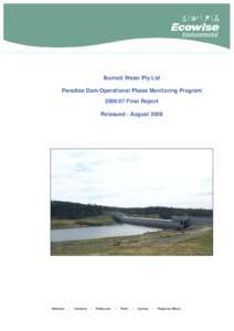 Microsoft Word - Burnett dam 2007 Final report.doc