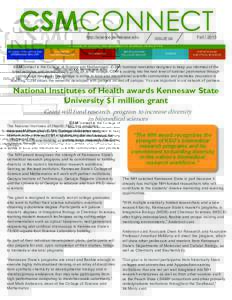 CSMCONNECT http://science.kennesaw.edu ISSUE 06  Fall
