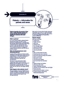 Puberty for Parents fact sheet[removed]