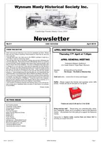 Wynnum Manly Historical Society Inc. ABNNewsletter No 61