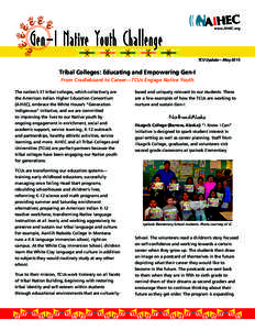 www.AIHEC.org  Gen-I Native Youth Challenge TCU Update—May 2015