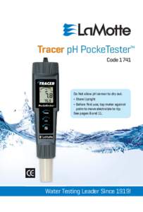Tracer pH PockeTester  TM Code 1741