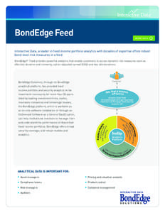 BondEdge feed  MORE INFO Interactive Data, a leader in fixed income portfolio analytics with decades of expertise offers robust bond-level risk measures in a feed.