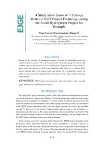 The study about game with entropy model of ROT project financing