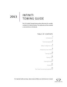 2013 Infiniti | Towing Guide | Infiniti USA