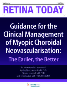 Supplement to  March 2015 Guidance for the Clinical Management