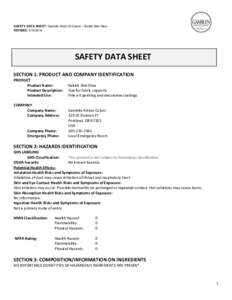 SAFETY DATA SHEET: Gamblin Artist Oil Colors – Rabbit Skin Glue REVISED: SAFETY DATA SHEET SECTION 1: PRODUCT AND COMPANY IDENTIFICATION PRODUCT
