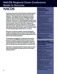 NACDS Regional Chain Conference Guide to Success NACDS  The National Association of Chain Drug Stores (NACDS) represents