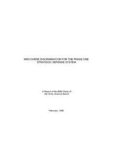 Microsoft Word - MIDCOURSE DISCRIMINATION FOR THE PHASE ONE STRATEGIC DEFENSE SYSTEM.doc