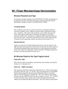 Alternative M1-Based Minutiae Data Representation