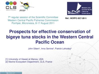 PFRP  Page 1 7th regular session of the Scientific Committee Western Central Pacific Fisheries Commission