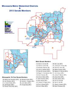 Minnesota Metro Watershed Districts & 2013 Senate Members COMFORT LKFOREST LK