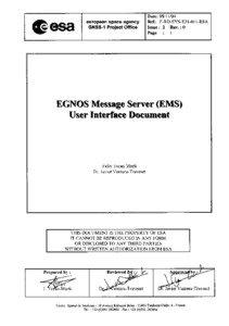 GNSS-1 Project Office Ref : E-RD-SYS-E31-011-ESA Issue : 2