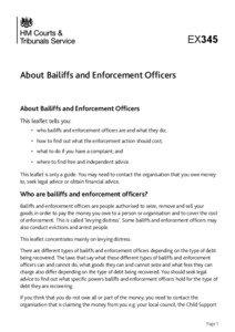 EX345 About Bailiffs and Enforcement Officers