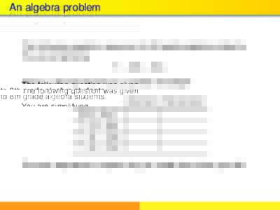 An algebra problem  The following question was given to 8th grade algebra students. You are simplifying[removed]8x .