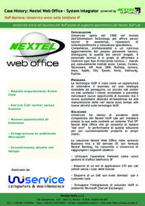 Case History: Nextel Web Office - System Integrator  powered by
