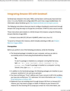 Integrating Amazon SES with Sendmail - Amazon Simple Email Service
