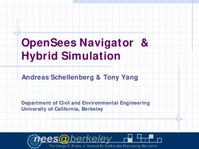 Numerical software / Earthquake engineering / OpenSees / MATLAB / Graphical user interface