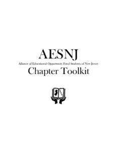 AESNJ Alliance of Educational Opportunity Fund Students of New Jersey Chapter Toolkit  Table of Contents