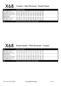 X68  Croydon–WestNorwood–RussellSquare X68