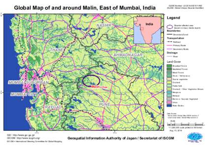 19° N  20° N Global Map of and around Malin, East of Mumbai, India India