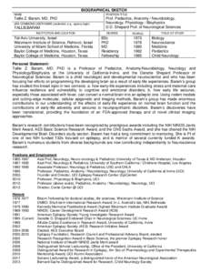 PHS 398 (Rev), Biographical Sketch Format Page