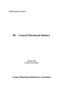 PRTR Estimation Manual  08. Cement Fiberboard Industry