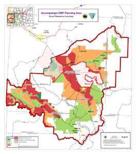 Uncompahgre RMP Planning Area  Map Extent Visual Resource Inventory MESA COUNTY