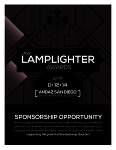 2014  LAMPLIGHTER AWARDS 6PM 11 • 12 • 14
