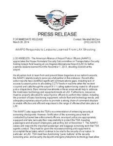 PRESS RELEASE FOR IMMEDIATE RELEASE March 28, 2014 Contact: Marshall McClain[removed]