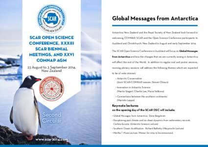 Global Messages from Antarctica Antarctica New Zealand and the Royal Society of New Zealand look forward to