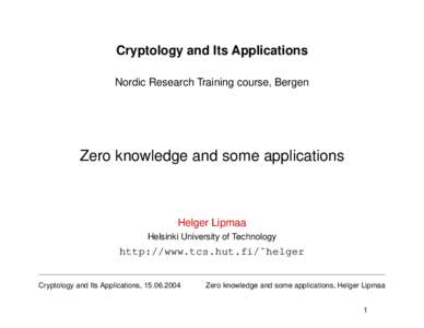 Cryptography / Computational complexity theory / Zero-knowledge proof / Zero knowledge / Interactive proof system / IP / NP / Cryptographic protocol / Proof of knowledge / Oblivious transfer