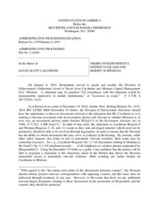 Legal documents / Subpoena / Motion