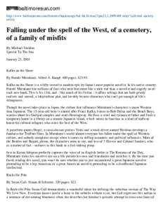 http://www.baltimoresun.com/features/booksmags/bal-bk.fiction23jan23,1,story?coll=bal-societyutility  Falling under the spell of the West, of a cemetery, of a family of misfits By Michael Shelden Special To The S