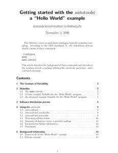 Getting started with the autotools: a “Hello World” example [removed]