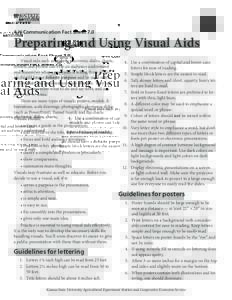 4H985 4-H Communication Fact Sheet 7.0: Preparing and Using Visual Aids
