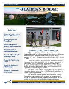 Issue 1/1st QTR FY 15  Alpha Company Newsletter THE