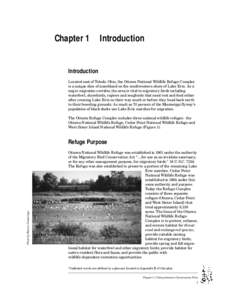 Chapter 1  Introduction Introduction Located east of Toledo, Ohio, the Ottawa National Wildlife Refuge Complex