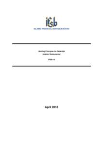 Guiding Principles for Retakāful (Islamic Reinsurance) IFSB-18 April 2016