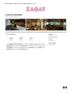 5 Napkin Burger Zagat.com Union Square Review   