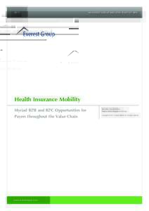 2011  An EvErEst Group ExEcutivE point of viEw Health Insurance Mobility Myriad B2B and B2C Opportunities for