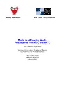 Ministry of Information  North Atlantic Treaty Organization Media in a Changing World: Perspectives from GCC and NATO