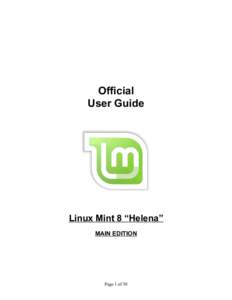 Official User Guide Linux Mint 8 “Helena” MAIN EDITION