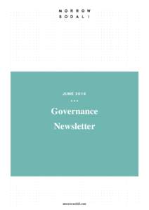 JUNE 201 8  ••• Governance Newsletter