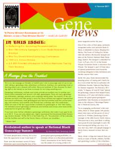 SummerGene news  “A PEOPLE WITHOUT KNOWLEDGE OF ITS