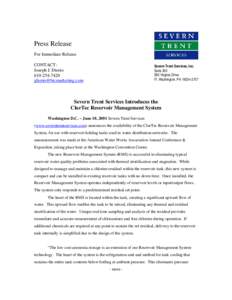 Press Release For Immediate Release CONTACT: Joseph J. Diorio[removed]removed]