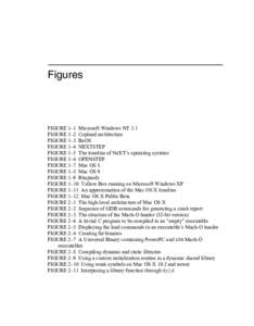 Figures  FIGURE 1–1 Microsoft Windows NT 3.1 FIGURE 1–2 Copland architecture FIGURE 1–3 BeOS FIGURE 1–4 NEXTSTEP